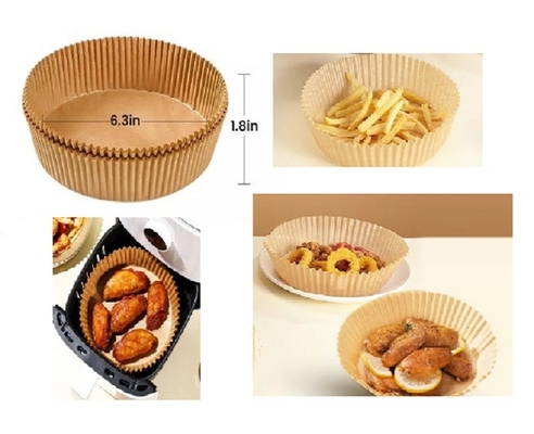 Disposable Square Parchment Air Fryer Paper Liners Food Grade Nonstick