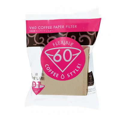 White Color Coffee Filter Paper Natural V01 V02 Coffee Filter Paper