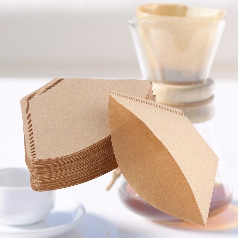 V60 Cone Coffee Filters Natural Drip Coffee Filter Disposable Paper Portable Coffee Filters