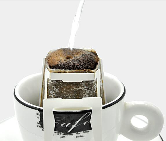 OEM Metal Coffee Brewer White Kraftdisposable Drip Coffee Filter Drip Bag